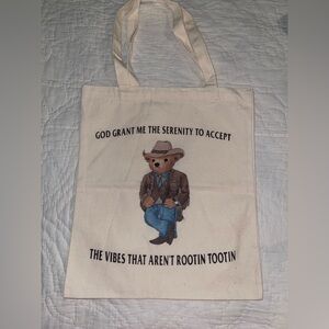 Western Bear Funny Tote- New